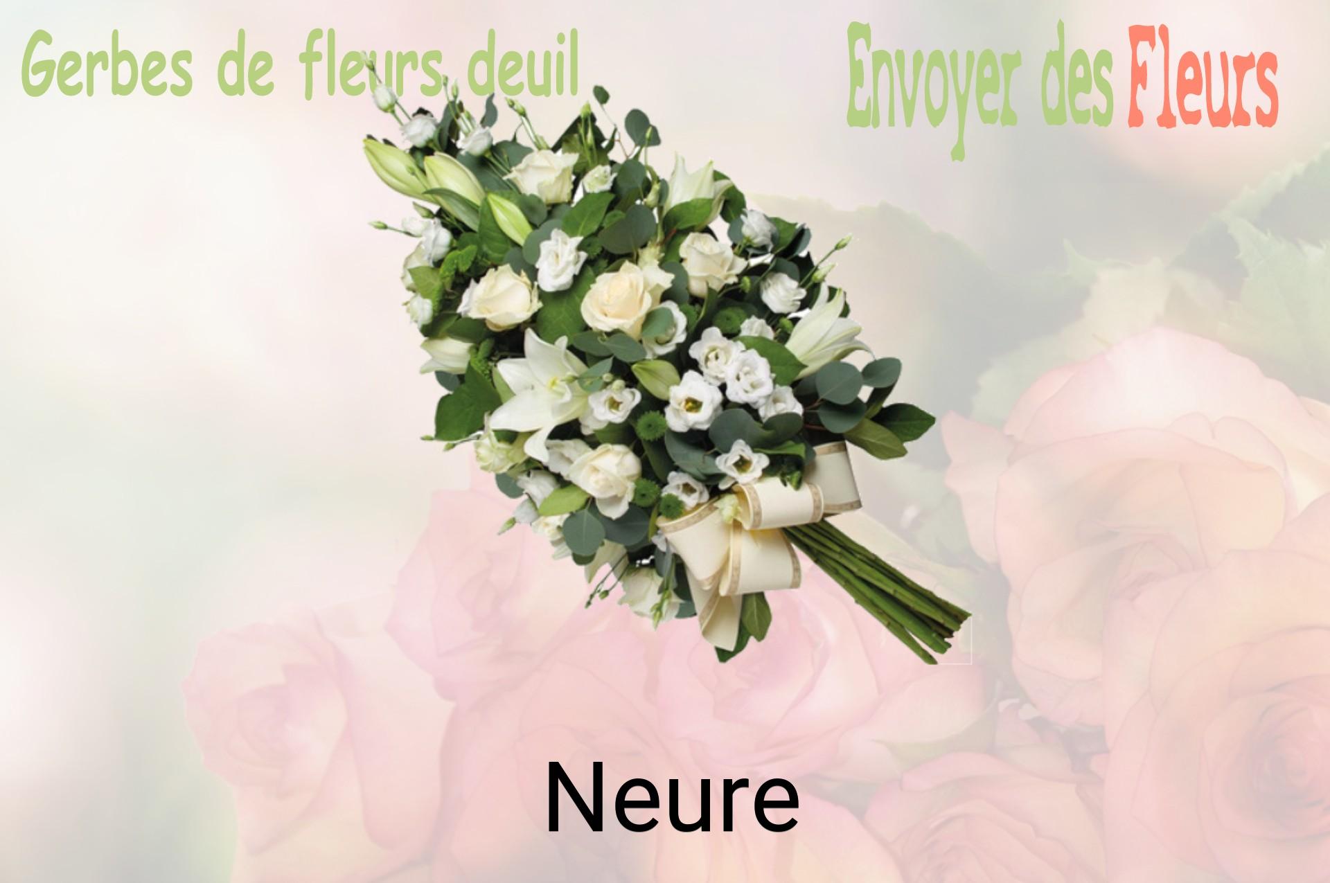 Gerbe de fleurs de deuil livrée à Neure